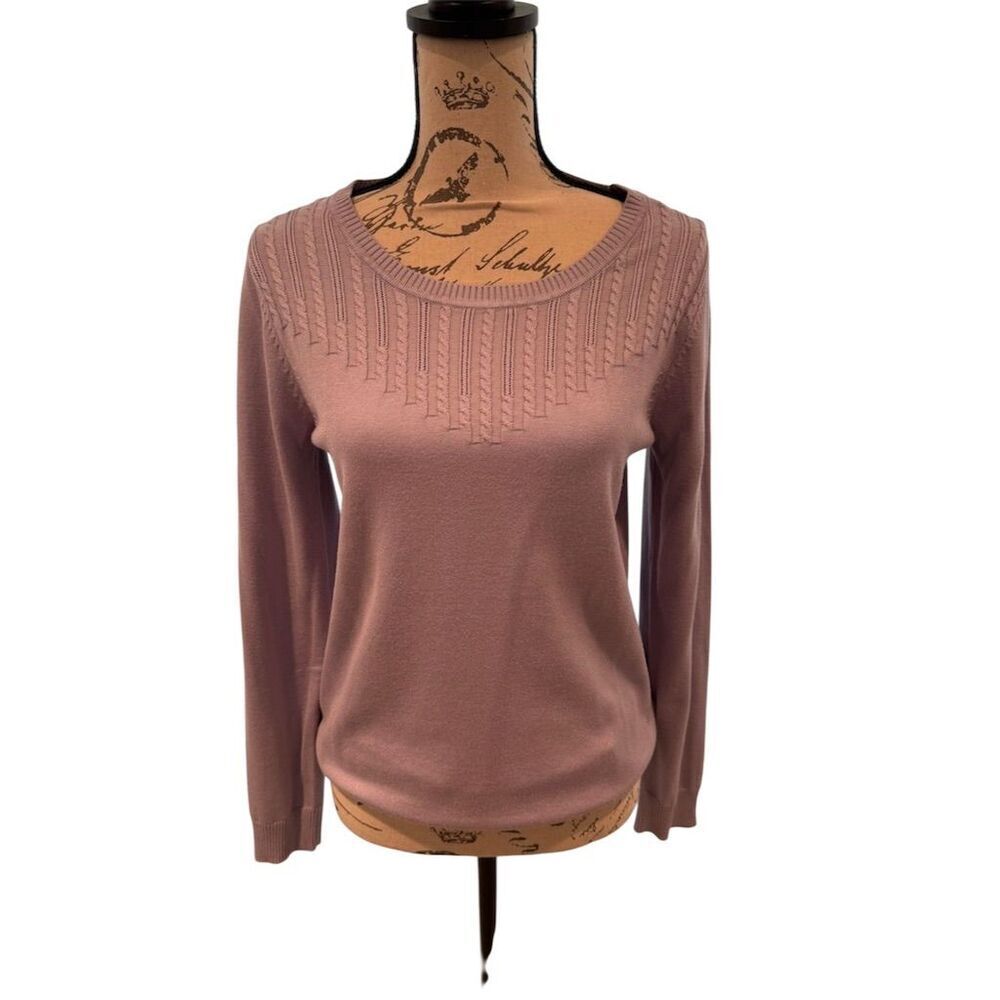 Lety Me Women's Small light purple (lilac) Crew Neck Long Sleeve  Sweater